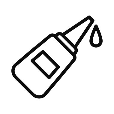 Glue line icon isolated on white background. DIY concept vector editable illustration