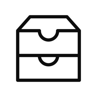 Archive folders vector flat style illustration icon isolated on white background