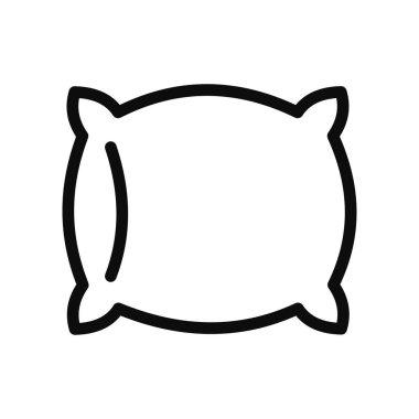 Yastık simgesi düz biçim illüstrasyonu beyaz arkaplanda izole edildi