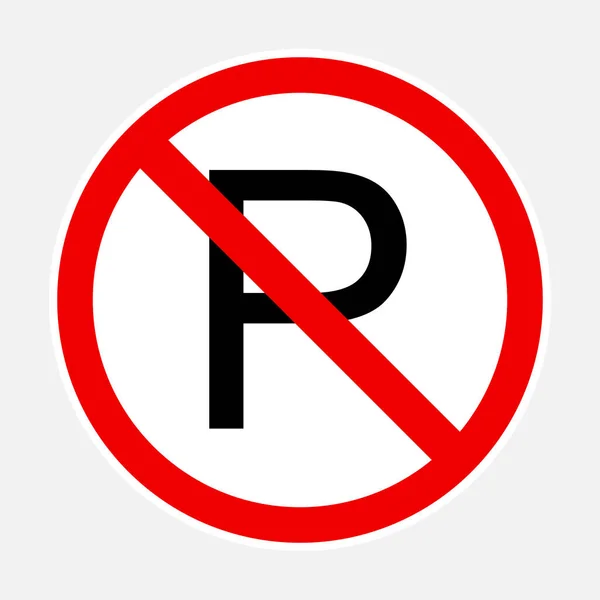 Kein Parkplatzschild Hochwertige Vektorbeschilderung Offizielle Internationale Version — Stockvektor