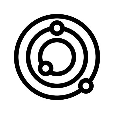 Beyaz arkaplanda izole edilmiş güneş sistemi vektör simgesi düz biçim illüstrasyonu