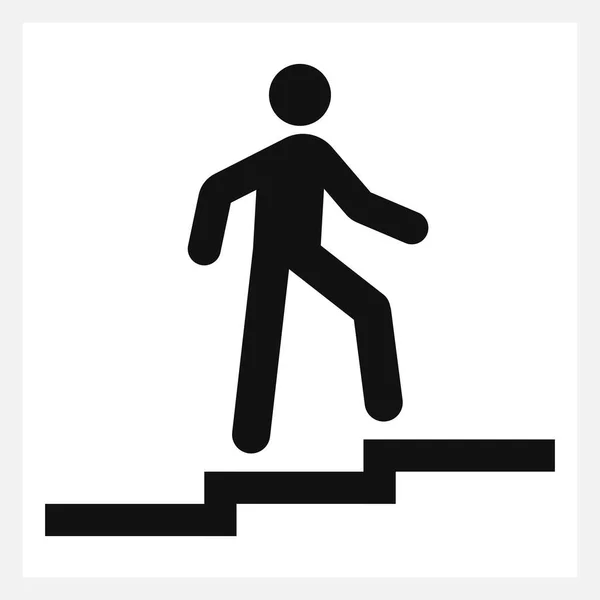 Escaleras Subiendo Arriba Icono Símbolo Ilustración Vectorial Alta Calidad Aislado — Archivo Imágenes Vectoriales