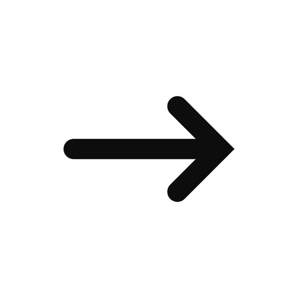 Simbol Panah Sederhana Ikon Vektor Ikon Panah Kanan Berkualitas Tinggi - Stok Vektor