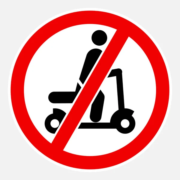 禁止使用电动车矢量标志 — 图库矢量图片#