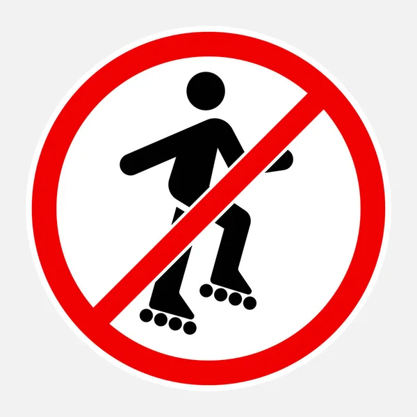 Accès Interdit Aux Patins Roulettes Illustration Vectorielle Haute Qualité Aucun — Image vectorielle