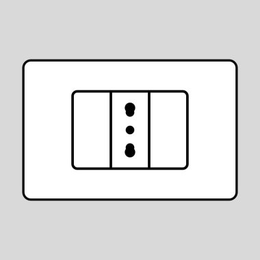 Soket vektör resimlemesindeki Avrupa tipi c elektrik prizi