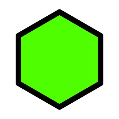 İki boyutlu altıgen şekil vektörü çizimi