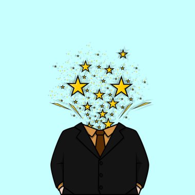 İş adamı patlayan yıldız kafa