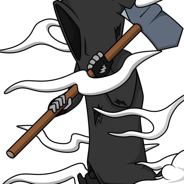 Ilustracja karton Grim reaper — Wektor stockowy