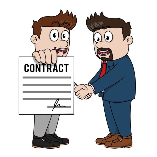 Executive man showing contract — Wektor stockowy