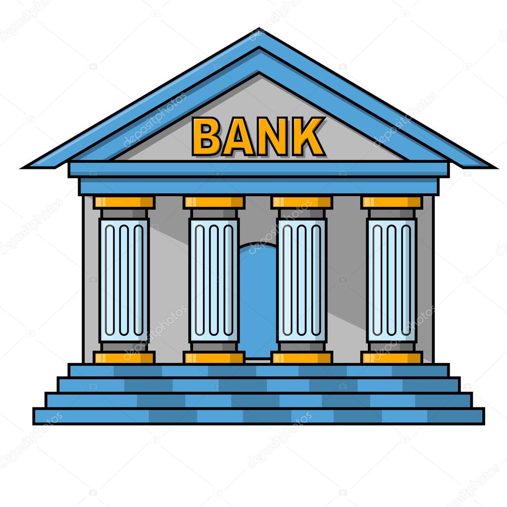 Bank building  illustration design