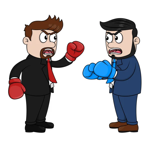 Змагання з боксу бізнесменів — стоковий вектор