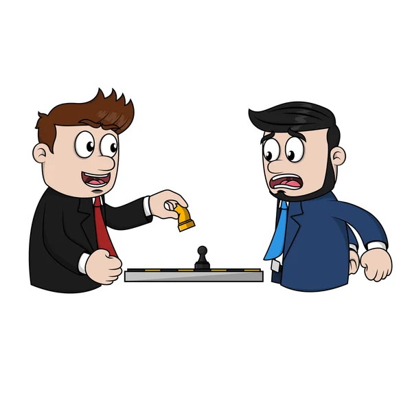 Businessman stratégie d'échecs — Image vectorielle