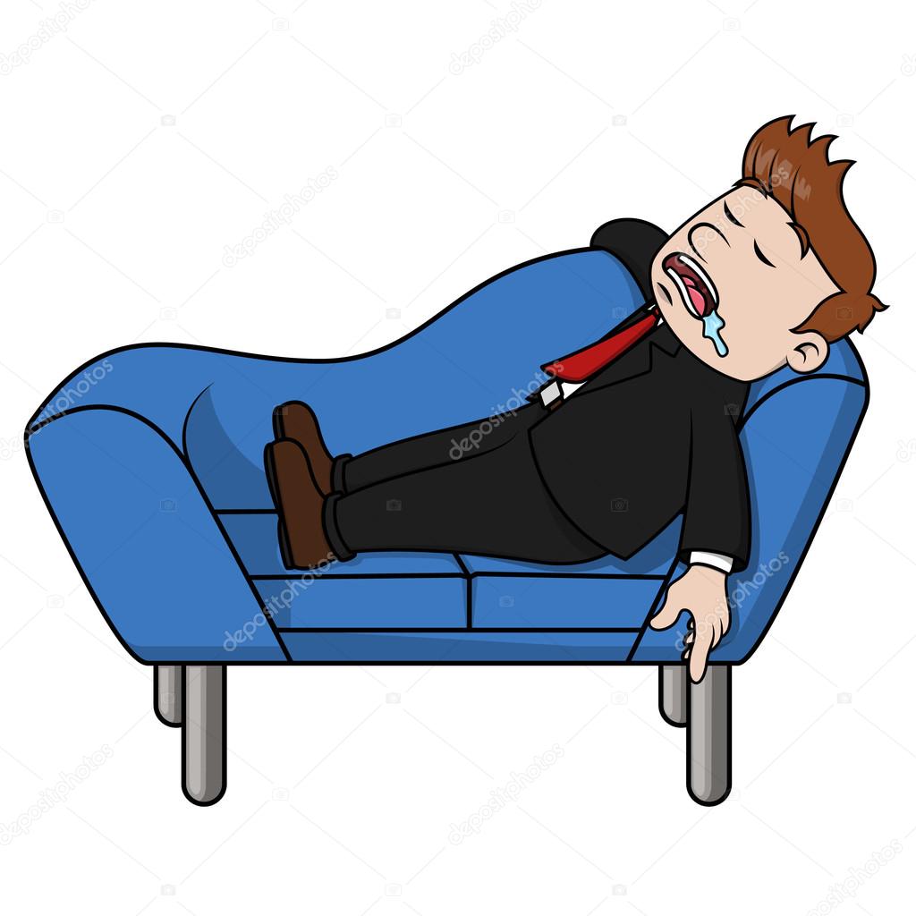 Business man sleeping on a sofa