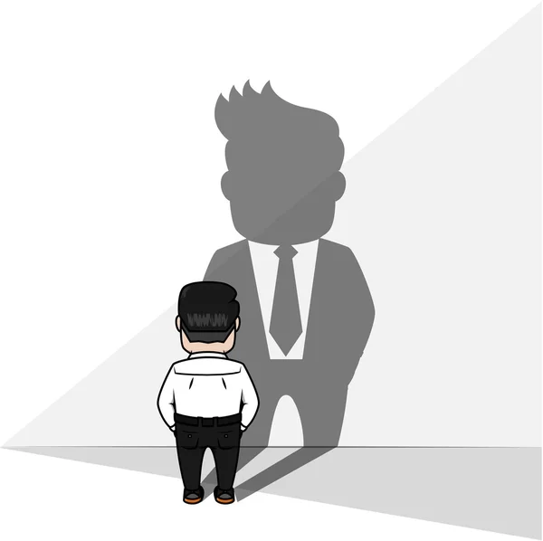 Homme d'affaires l'ombre réelle — Image vectorielle