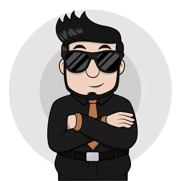 İş adamı giyen siyah takım elbise — Stok Vektör