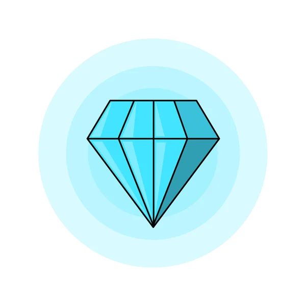 Shiny diamond illustration — Stock Vector