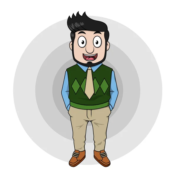 Joven hombre de negocios casual — Vector de stock