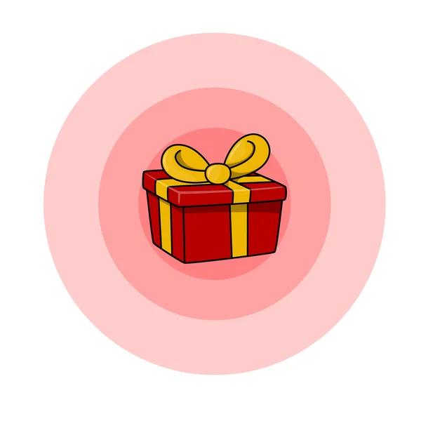 Red gift box — Stock Vector