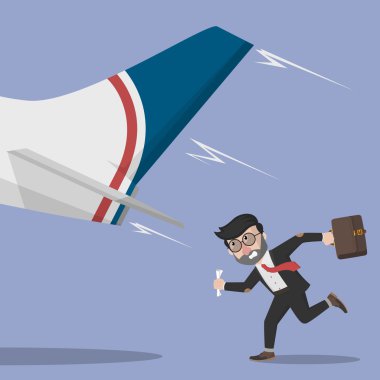 Düz iş adamı uçağı kaçırmanıza