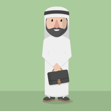 Arapça iş adam tutun evrak çantası