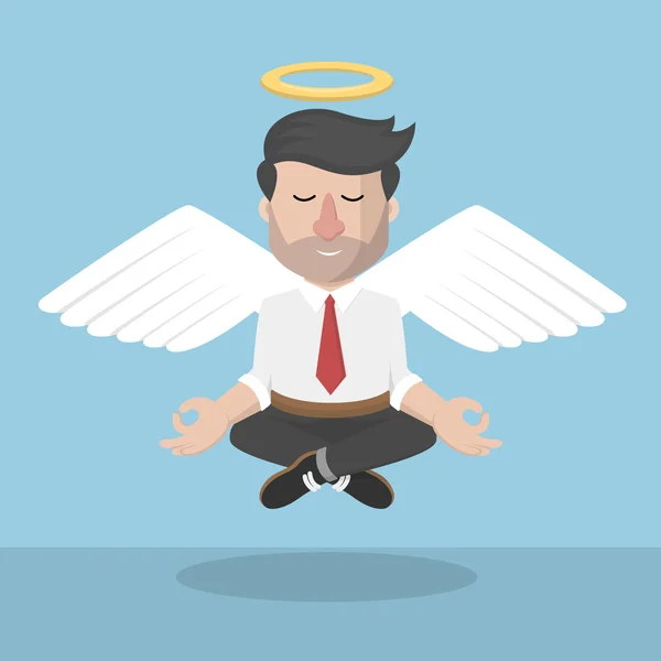 Άγγελος επιχειρηματίας ήταν χαλάρωση — Διανυσματικό Αρχείο