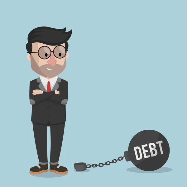 Biznesmen wolny od długów — Wektor stockowy