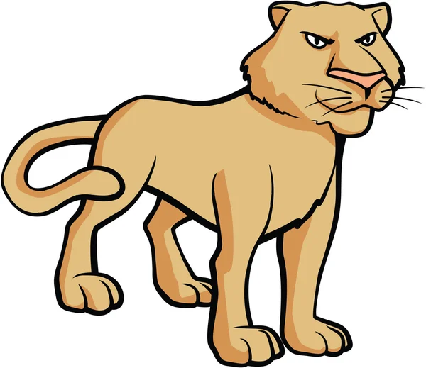 Ilustración león femenino — Vector de stock