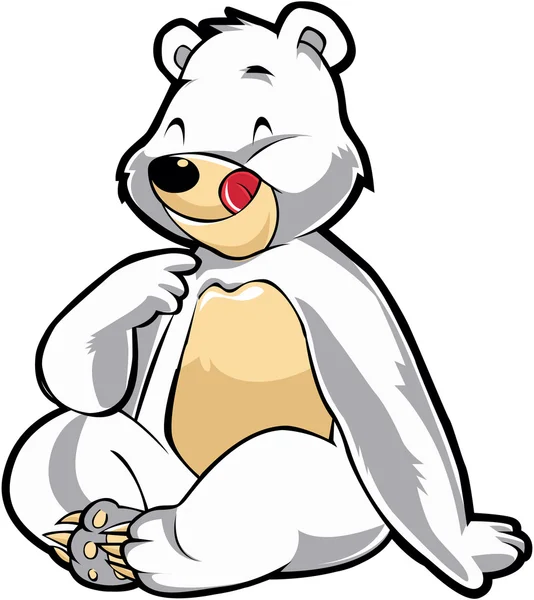 Illustration de l'ours blanc — Image vectorielle