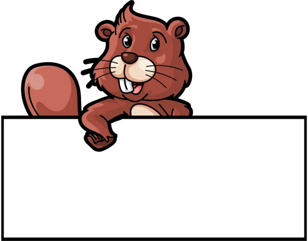 Ilustração da bandeira do esquilo — Vetor de Stock