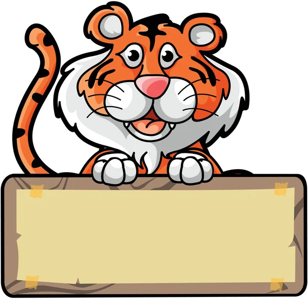 Tigerbanner-Illustration — Stockvektor