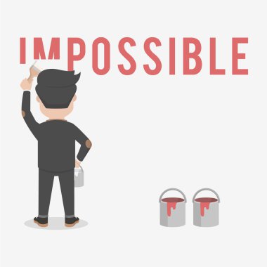 işadamı imkansız iş illüstrasyon kavramı çizim