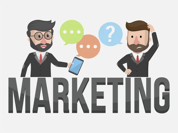 Marketing team business illustration — Stock Vector