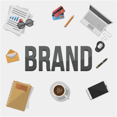 marka iş adam konsept illüstrasyon