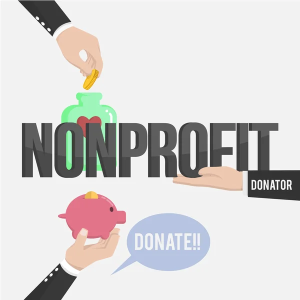 Non profit illustration — Stock Vector