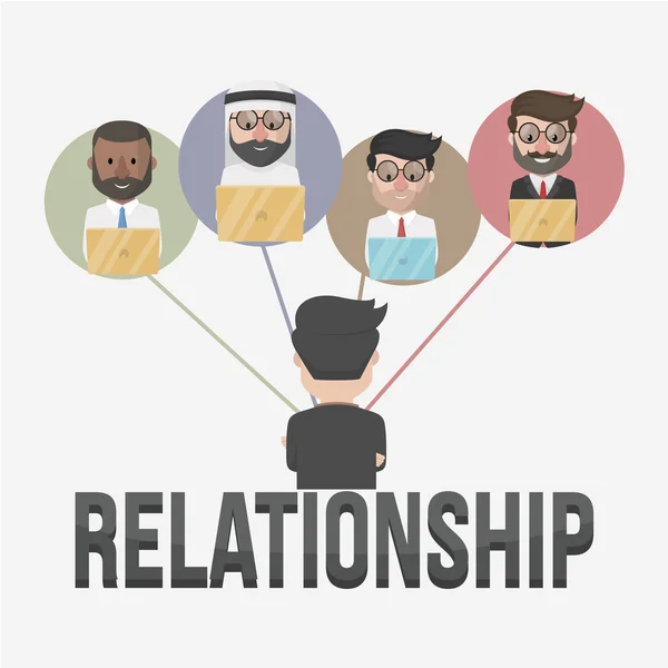 Relation affaires liées — Image vectorielle