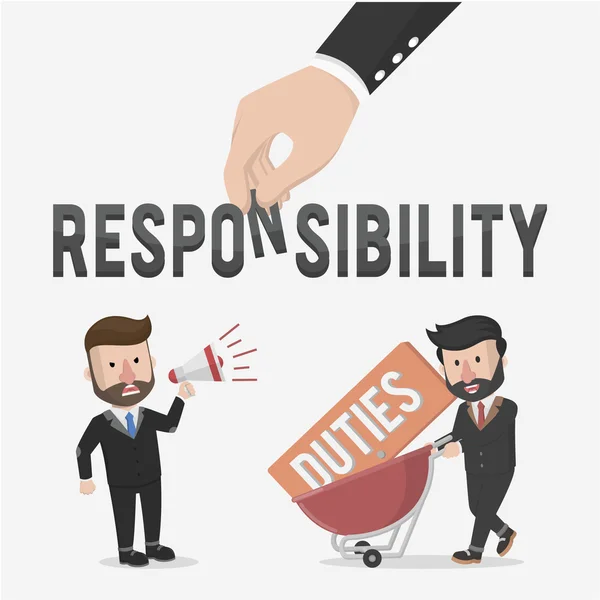 Responbility zakenman taken — Stockvector