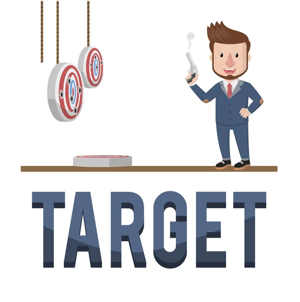 Illustrazione del concetto di business target — Vettoriale Stock