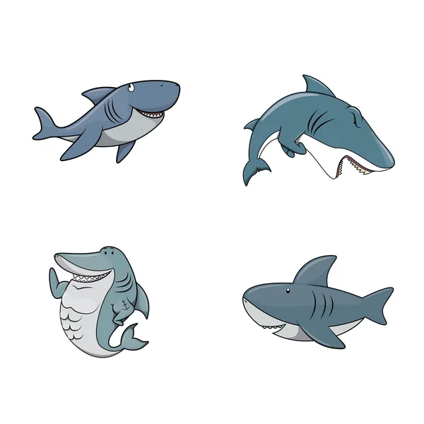 Žralok obrázek design kolekce — Stockový vektor