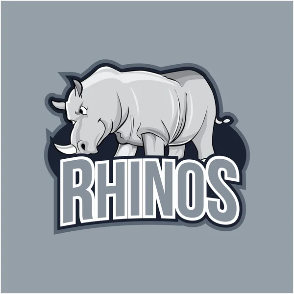 Rinocerontes ilustración diseño — Vector de stock