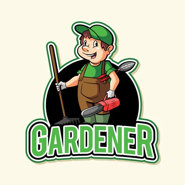 Jardinero ilustración diseño — Vector de stock