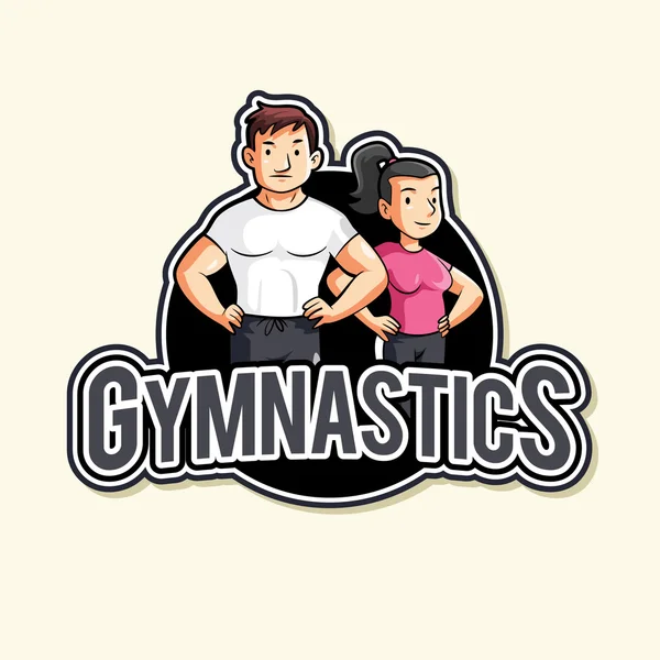 Gymnastik illustration design — Stock vektor