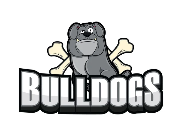 Bulldogs illüstrasyon tasarımı renkli — Stok Vektör