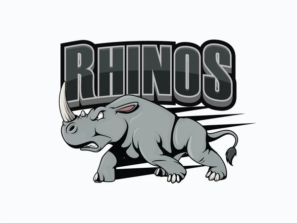 Rinocerontes diseño ilustración colorido — Vector de stock