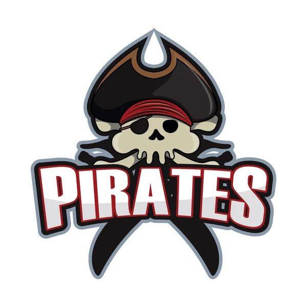 Логотип піратів барвистий — стоковий вектор