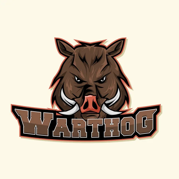Logotipo de warthog símbolo colorido — Archivo Imágenes Vectoriales