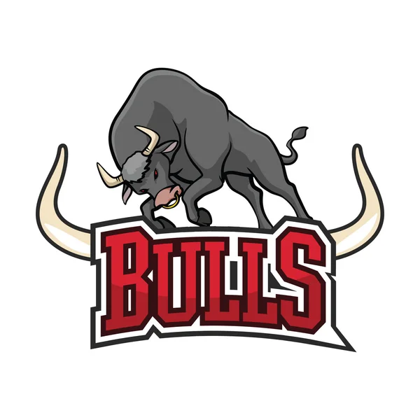 Дизайн символів ілюстрації биків — стоковий вектор