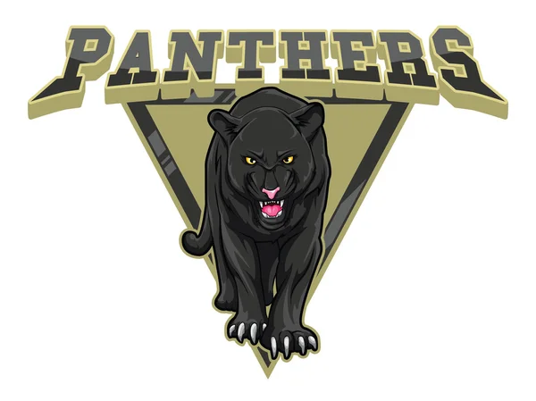 Panthers illüstrasyon tasarımı renkli — Stok Vektör