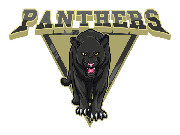 panthers illustration design colorful