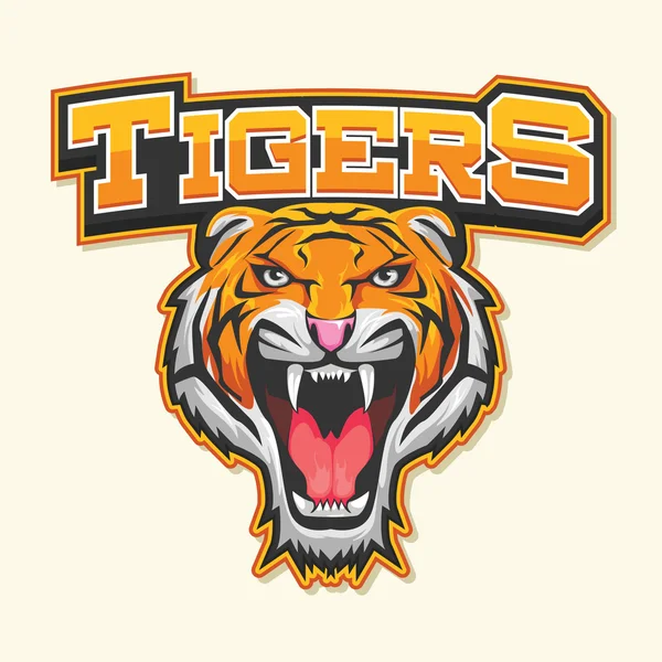 Tiger logo illustration design — Stock Vector